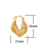 Vintage Twisted U-Shape Filigree Hoop Earrings Light Luxury Zircon Ear Buckles for Women