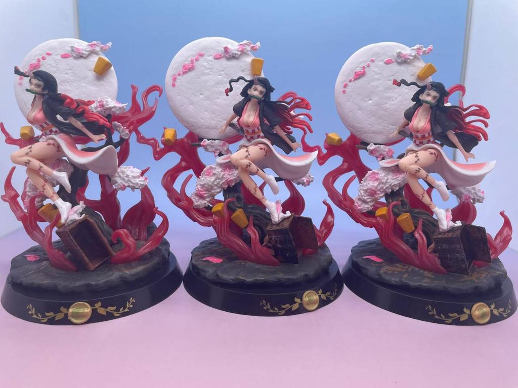 Demon Slayer Figures Kamado Nezuko Anction Figure GK Dolls 15cm Blood Demo Art Anime Figur Kawai Collect PVC Model Toys Gift