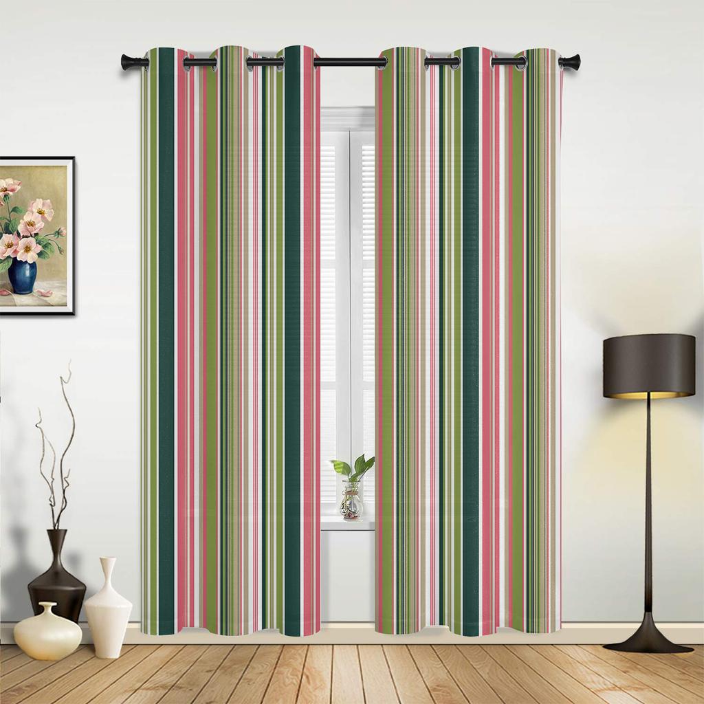 Colorful Striped Texture Modern Window Curtains for Living Room Bedroom Curtain Kitchen Treatment Blinds Drapes