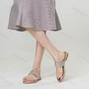Fashion 2025 Summer New Roman Style Casual Sandals Women's Rhinestone Design Fashion Beach Slippers Comfortable Elegant Flat Drag Shoes