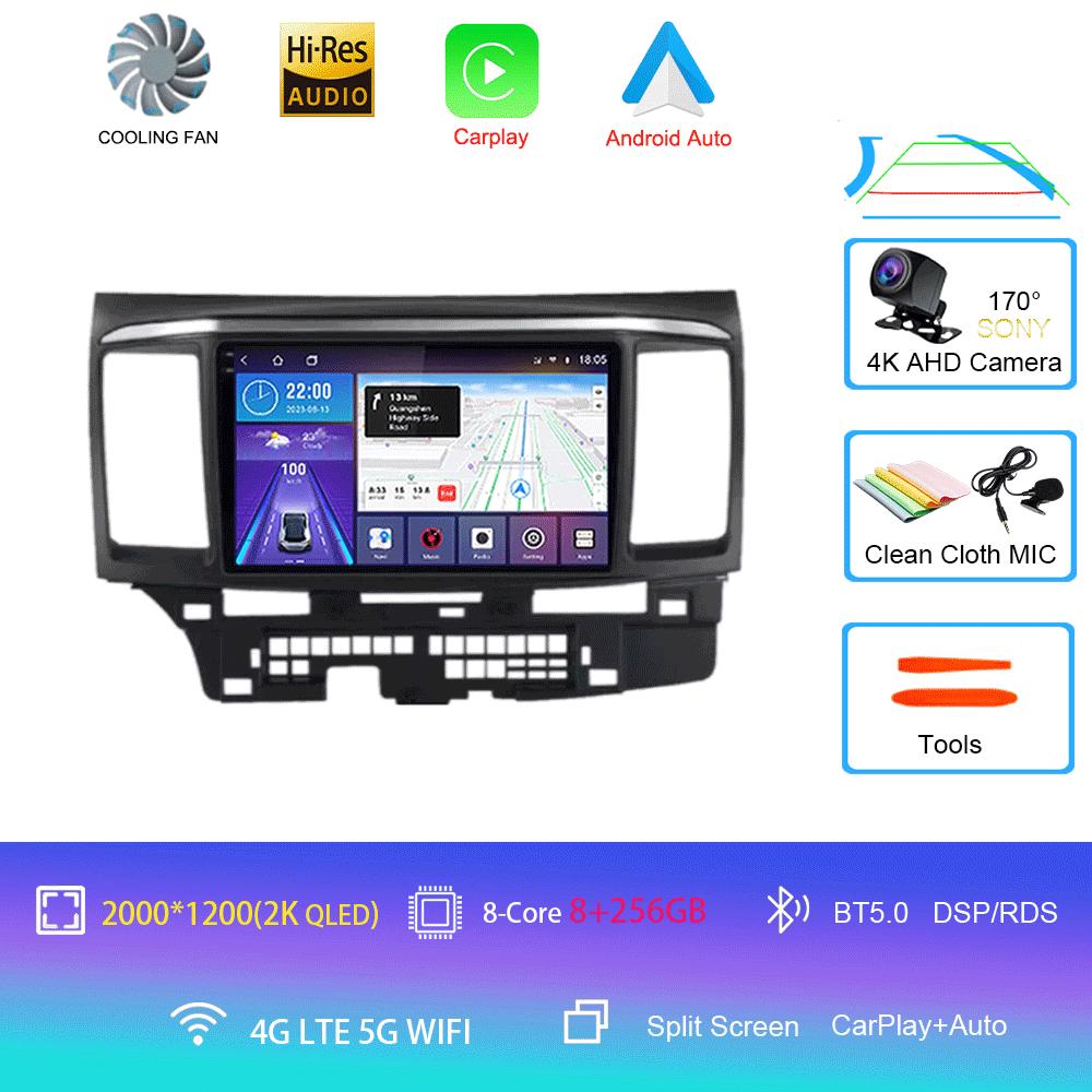 Android 14 For MITSUBISHI LANCER 9 10 X 2008 2009 2010 2011 - 2016 9Inch Stereo Audio Car Radio GPS Player Carplay Auto Screen