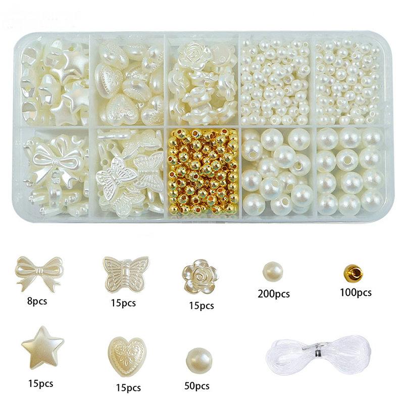 Golden Spacer Beads For Bracelets Making Kit Assorted DIY Pearl Beads Acrylic Alphabet CCB Beads Kit For Jewelry Making Supplies