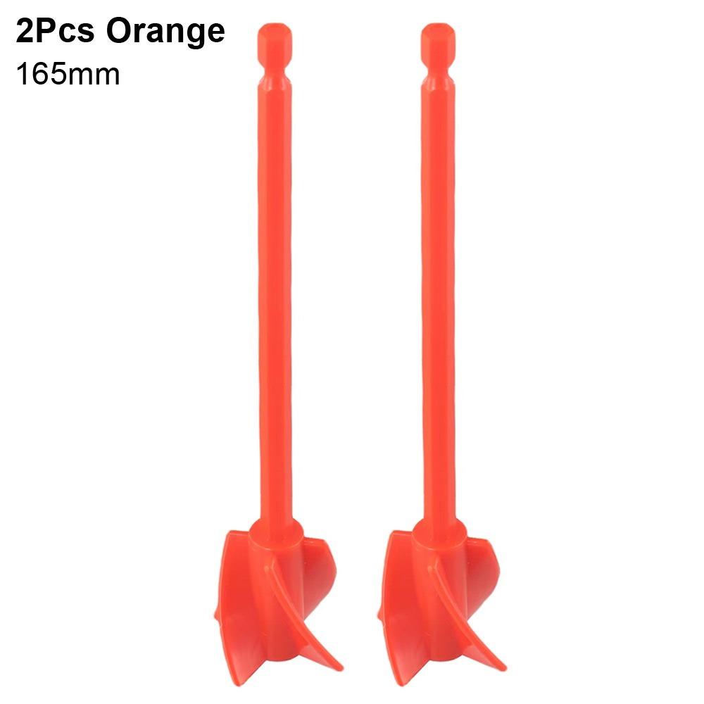 2Pcs With Drill Chuck Paint Pigment Mixer Mixing Stirring Paddle Rod  Electric Drill Attachment