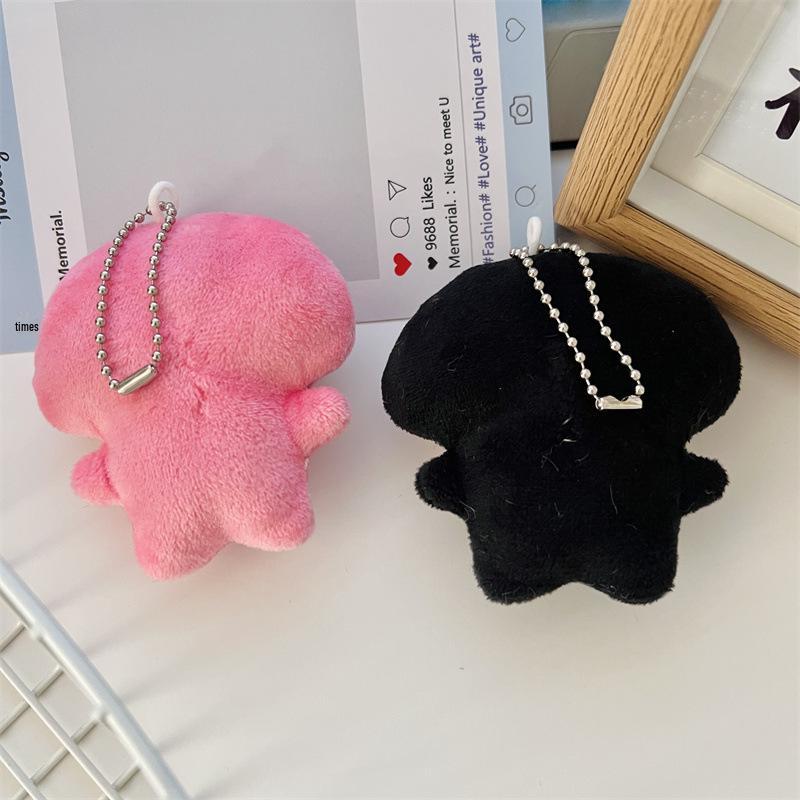 Squeaky Devil Skeleton Plush Brooch Pendant - Cartoon Doll for Bag/Shoe Decoration