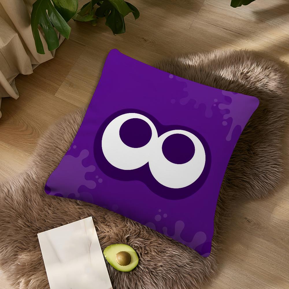 Game S-Splatoon Cute Squid cushion cover For Bedroom Car Coffee Shop Room Soft and Living Room Sofa Decorative Pillow Cover Case 30cmx30cm