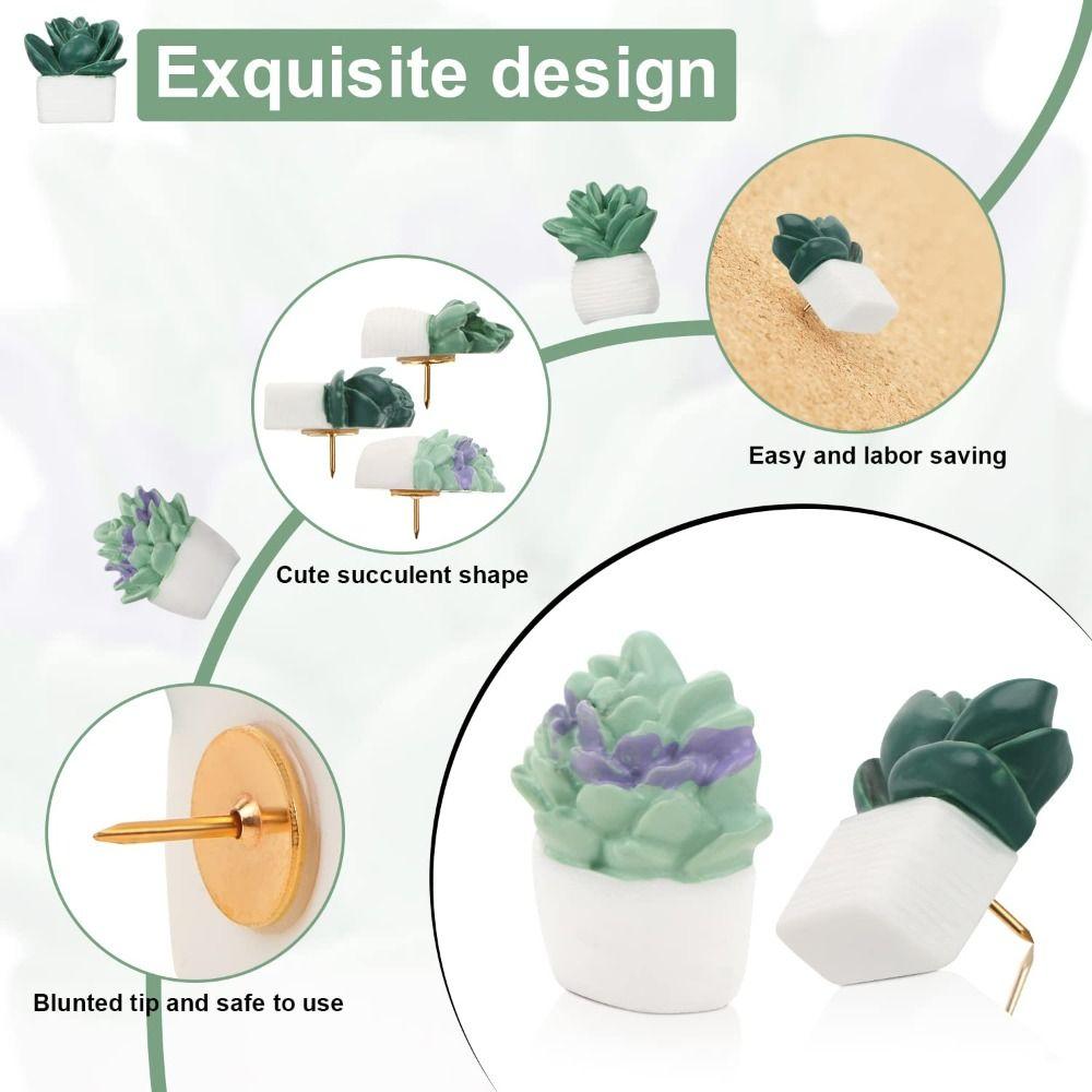 9/20Pcs DIY Succulent Plants Decorative Pushpins Creative Cork Board Tacks  Wall Markers