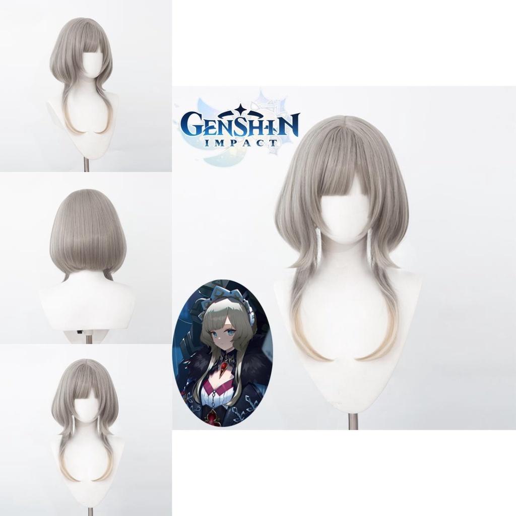 Genshin Impact Sandrone Cosplay Wig Gradient Short Hairpiece