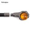 Dragon Claw Grasp Orange Glass Ball Silver Walking Cane Fashion Decorative Walking Stick Cosplay Cane Knob Crosier 93cm