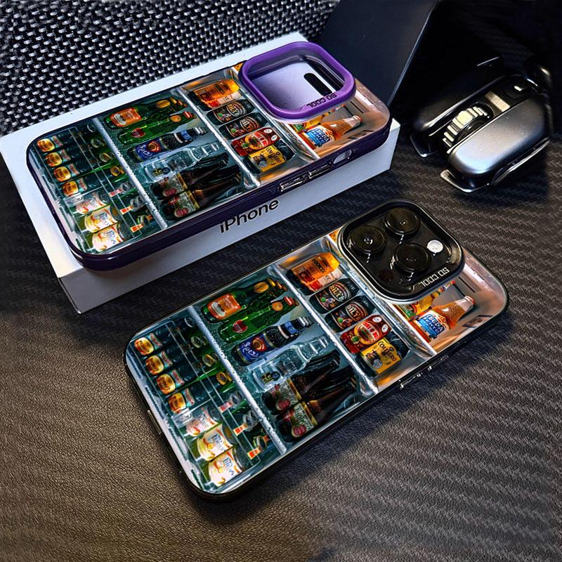 The Ice Chest With Drink Pattern Phone Case For iPhone 16 15 14 13 12 11 17 Air Pro Max 16 Plus 7 8 Plus X XR XS Max Back Cover