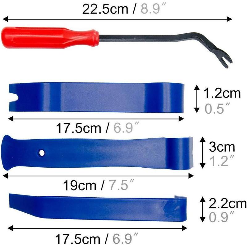 5 x Car Audio Door Clip Panel Dashboard Trim Radio Removal tall Pry Tool Set
