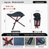 ZISIZ 7075 Aluminum Alloy Camping Tripod Stool