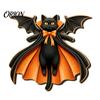Holiday Party Supplies Halloween Wooden Hanging Sign, Rustic Ghost Bat Black Cat Witch Hat Wall Decor, Balcony Window Decor Spooky Pendant with