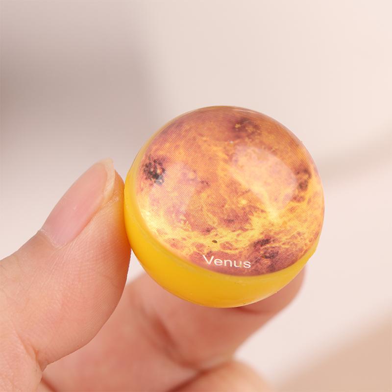 10Pcs Children Planet Bouncy Ball Toy Starry Sky Elastic Rubber Solid Jumping Ball Kids Party Toys Gift