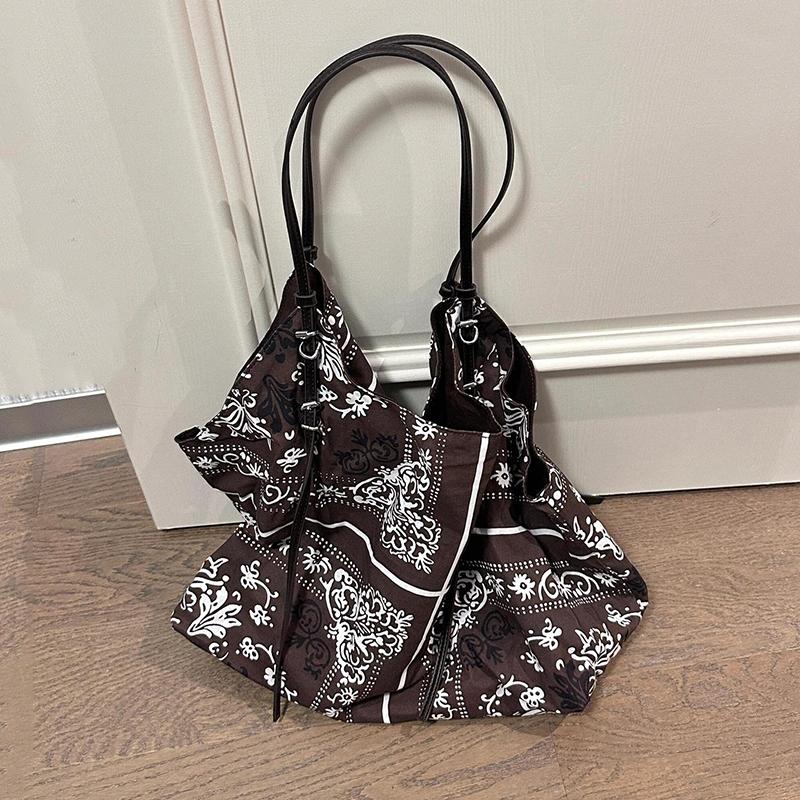 Yogodlns Large Capacity Shopper Tote Bag Ethnic Printed Shoulder Bag Soft Shopper Handbags Fashion Designer Hobos Bags for Women