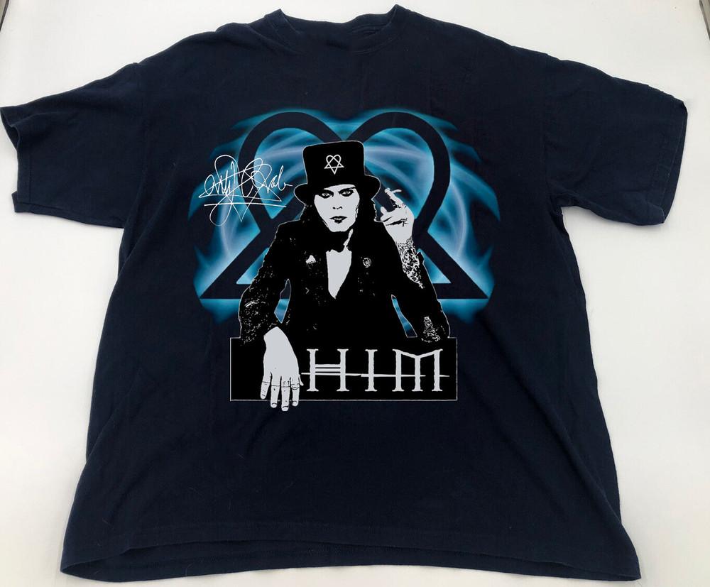 Новая Популярная Футболка Ville Valo HIM Band Подарок Для Фанатов Размеры S-5XL S4351 Унисекс Футболка XXXL