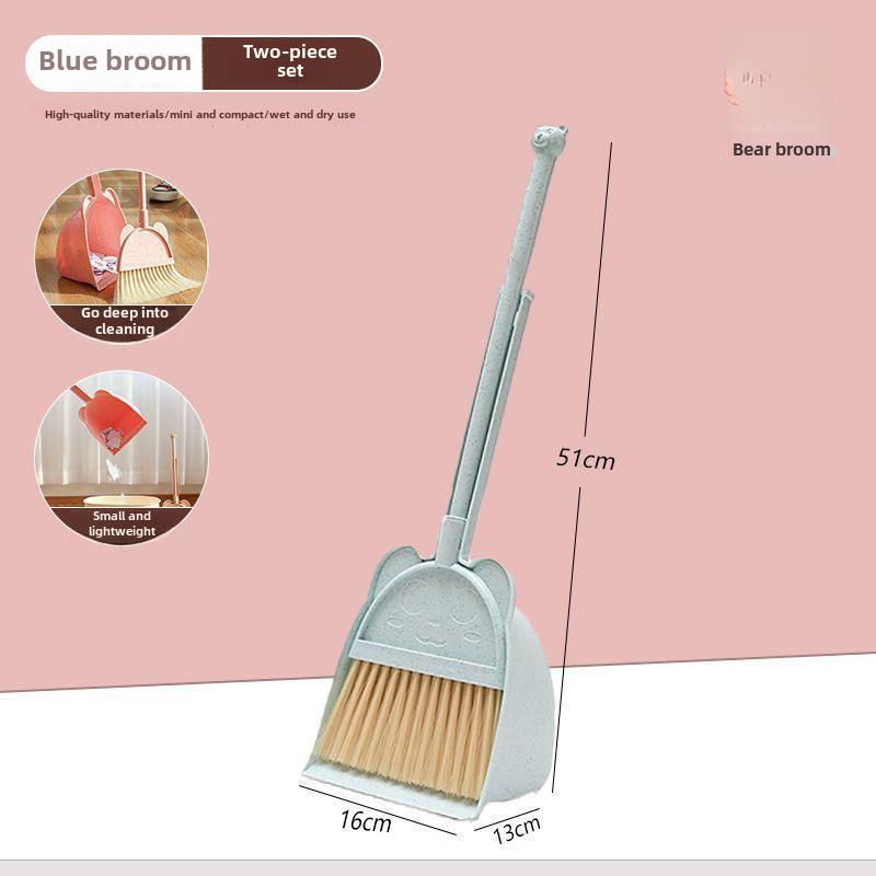 Kids' Mini Broom and Dustpan Set: Baby-Friendly Toy for Sweeping and Mopping