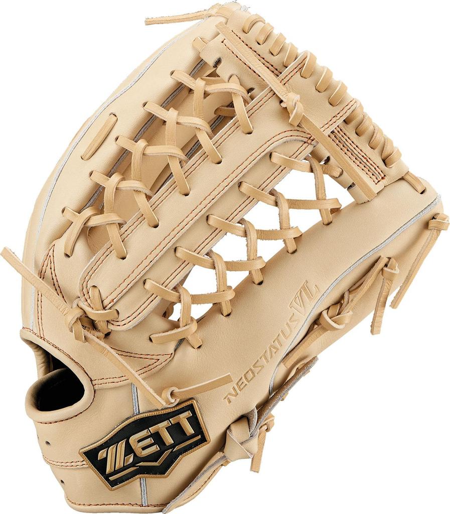 ZETT NeoStatus VL Soft Baseball Outfielder Glove, Pastel Brown, BRGB31417N, Left-Hand Throw
