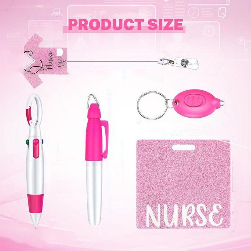 

Шариковая ручка Falshlight Акриловая ручка для медсестры Упаковка зажимов для значков медсестры Зажим для значка медсестры Работа медсестры фиолетовый