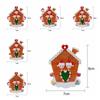 Christmas Gift Personalized Xmas Pendants Family Christmas Hanging Ornament Wooden Biscuit House