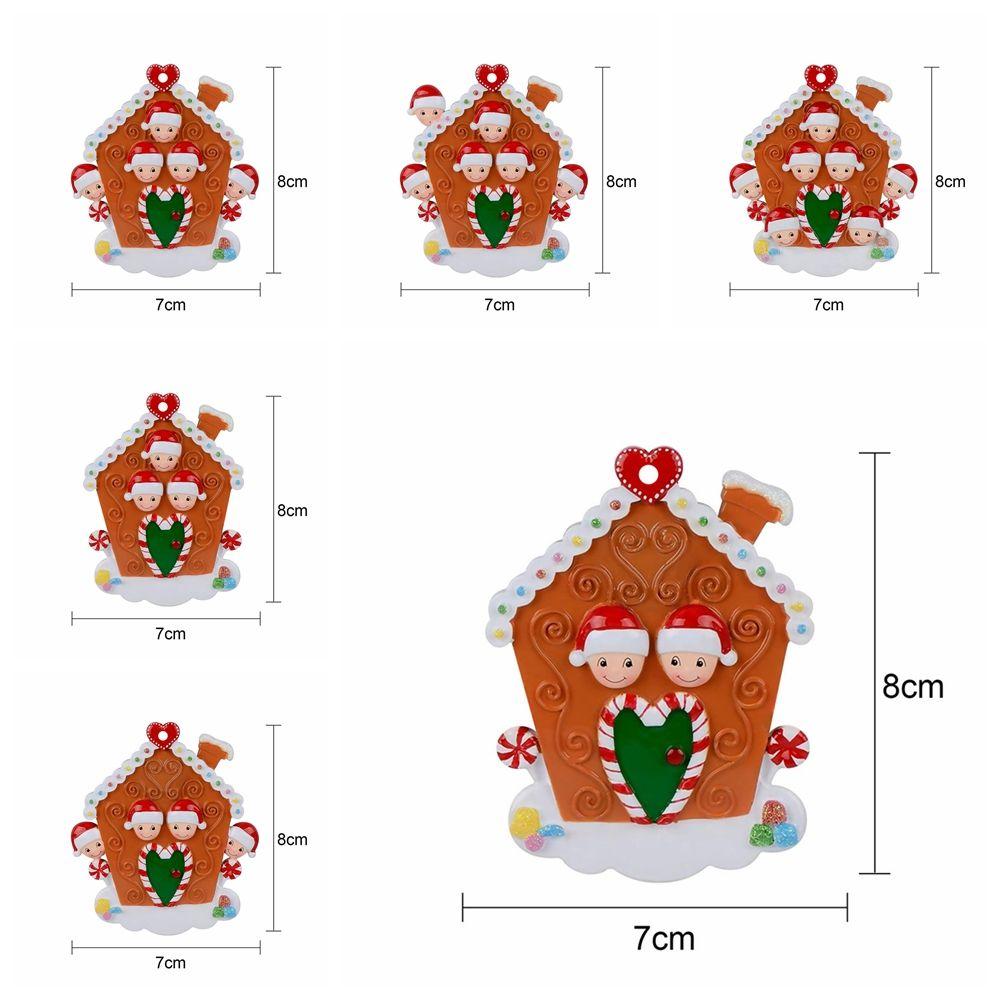 Christmas Gift Personalized Xmas Pendants Family Christmas Hanging Ornament Wooden Biscuit House