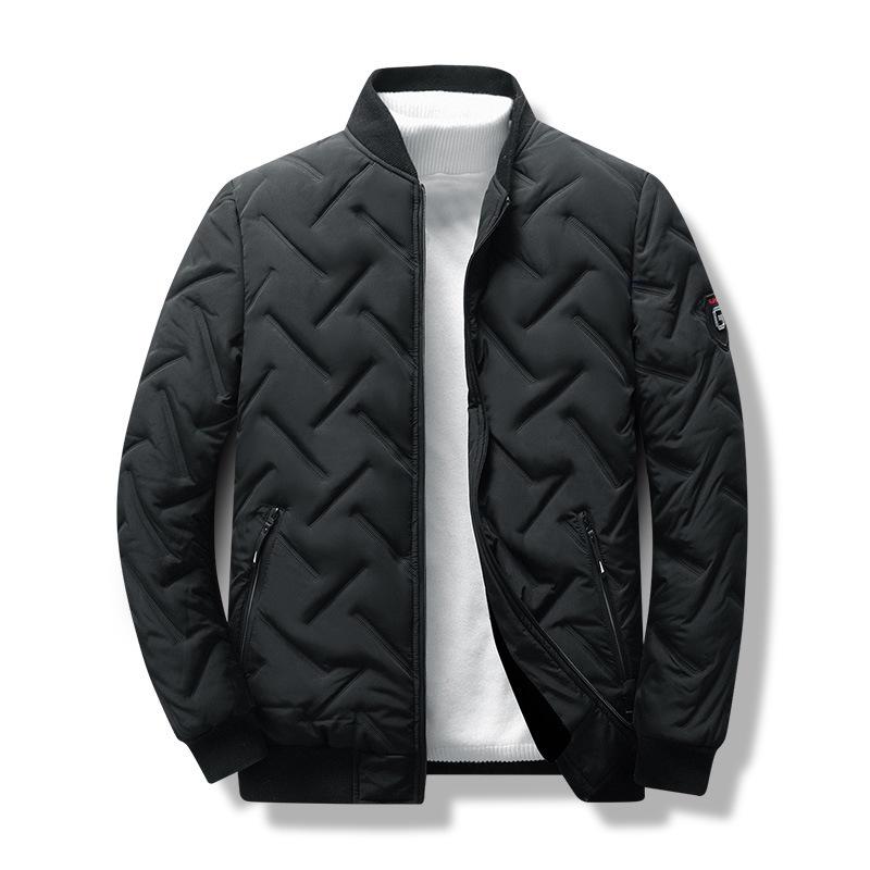 Men's 2024 Autumn Short Stand Collar Cotton Jacket - Korean Style, Trendy, Lightweight, Military-Inspired.