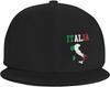 Italia Italy Italian Snapback Hat Hip Hop Style Flat Bill Brim Hats Baseball Cap