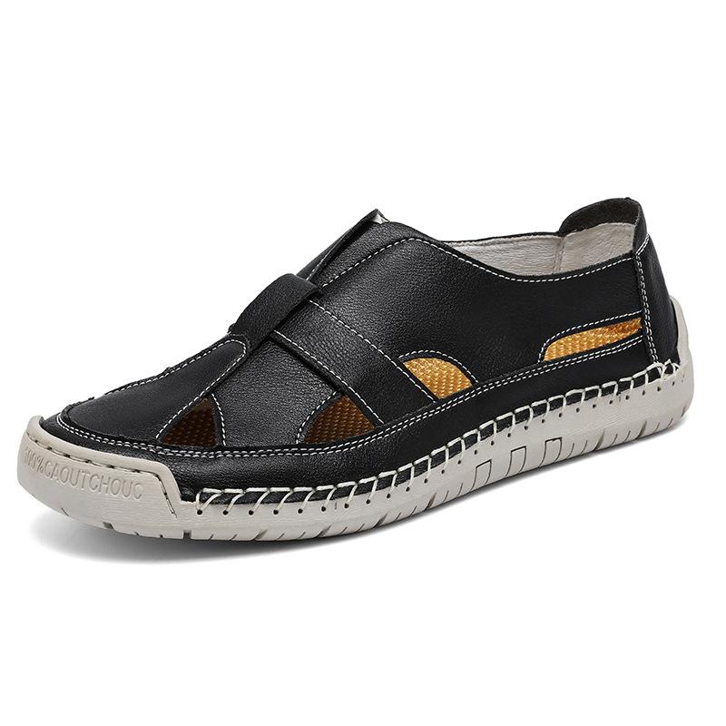 

2025 summer hole sandals women s casual shoes breathable couple casual beach shoes women s large size shoes 36 чорний