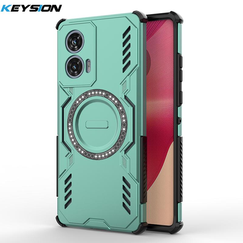 KEYSION Dutý kryt pro odvod tepla pro Motorola Edge 50 5G 50 Neo Magnetické chlazení Nárazuvzdorný kryt na telefon pro Edge 50 Fusion
