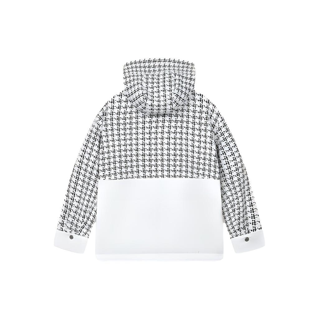 FILA Emerald Color Block Hooded Casual Cotton Jacket Women Jackets F11W414901F-ZA