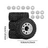 4 Pieces 1/10 RC Truck Wheels and Tires Accessories Spare Parts High Performance Durability Car