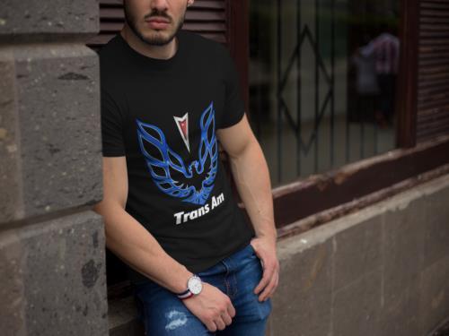 Vintage T-Shirt Short Sleeve Trans Am Firebird Pontiac Blue Bird Logo Unisex T-Shirt XXXXL