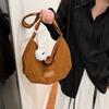 Women's bag Crossbody bag Corduroy dumpling bag New shoulder bag Stylish and simple bag Large capacity