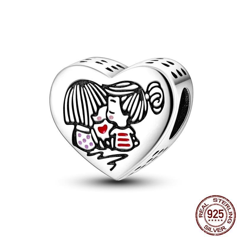 New In Copper Red Wine And Wine Glass Charm Beads Fit Bracelet Diy Pendant Woman Jewelry