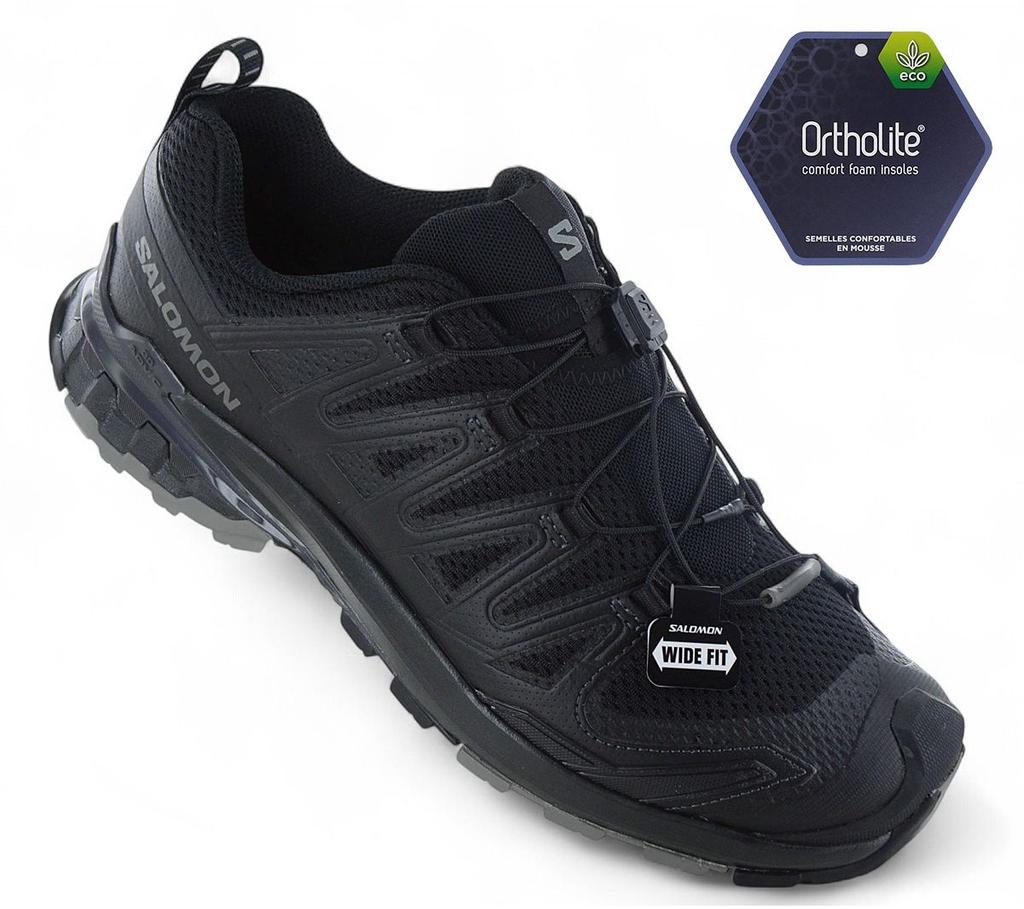 SALOMON XA PRO 3D V9 WIDE - Men's Hiking Shoes Trail Running Shoes Black 472731 ORIGINAL