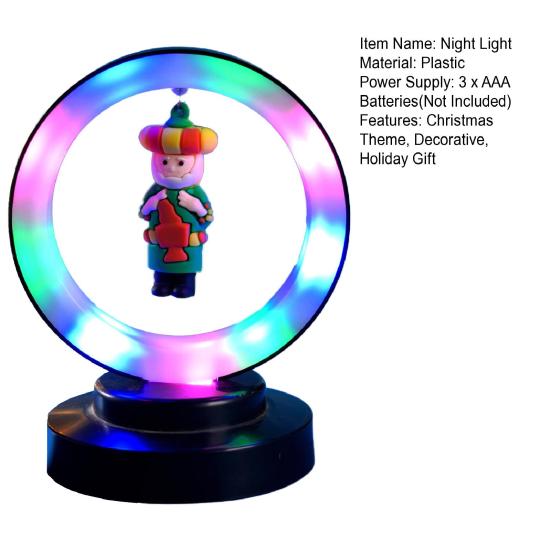 Christmas Night Light Decoration Hanging Santa Claus Xmas Tree Figurine LED Table Lamp Holiday Party Home Bedroom Desktop Decorative Light