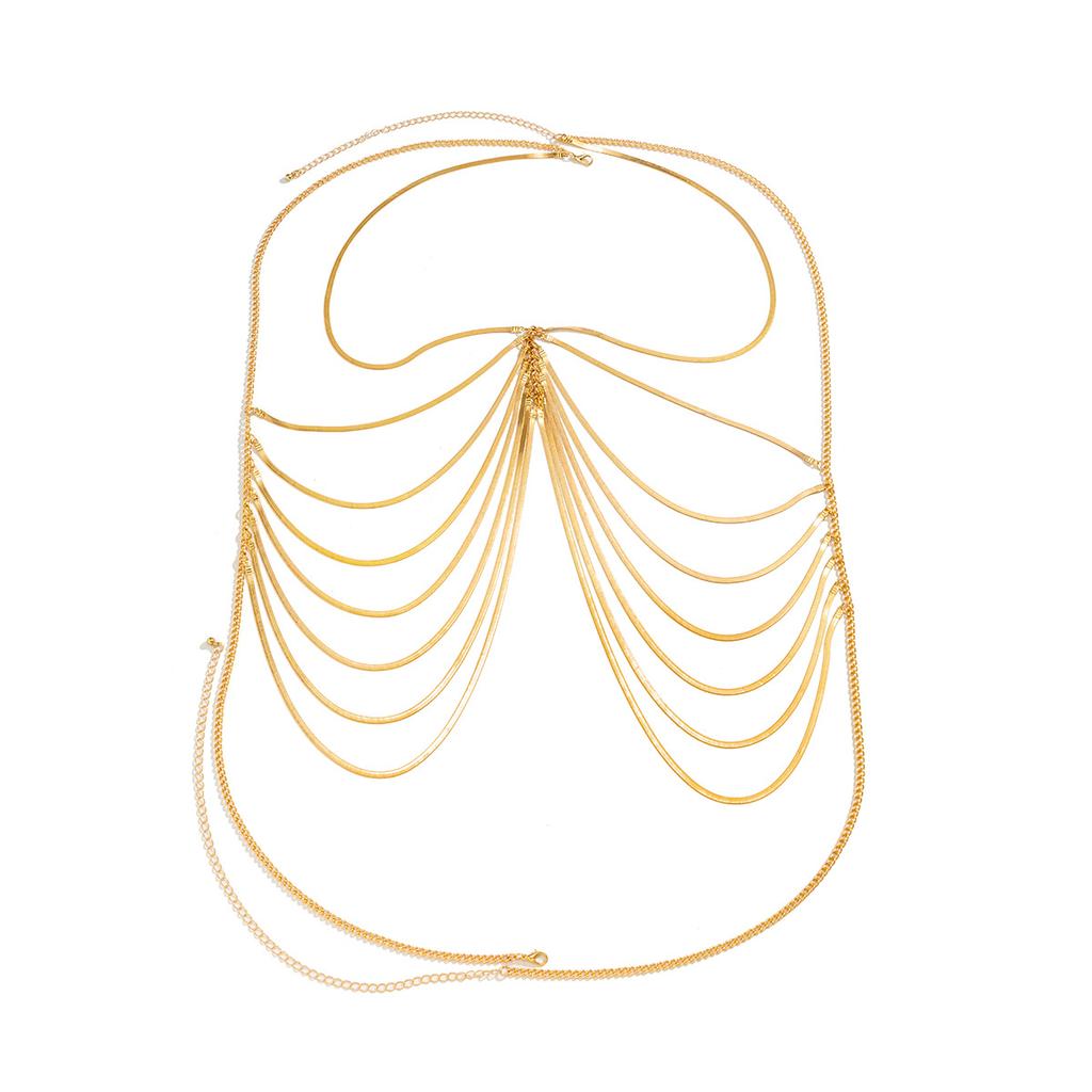 Accessoires, Strand-Bikini-Kette, Kleidungskette, personalisierte Schlangengliederkette, mehrlagige Fransen-Körperkette für Damen