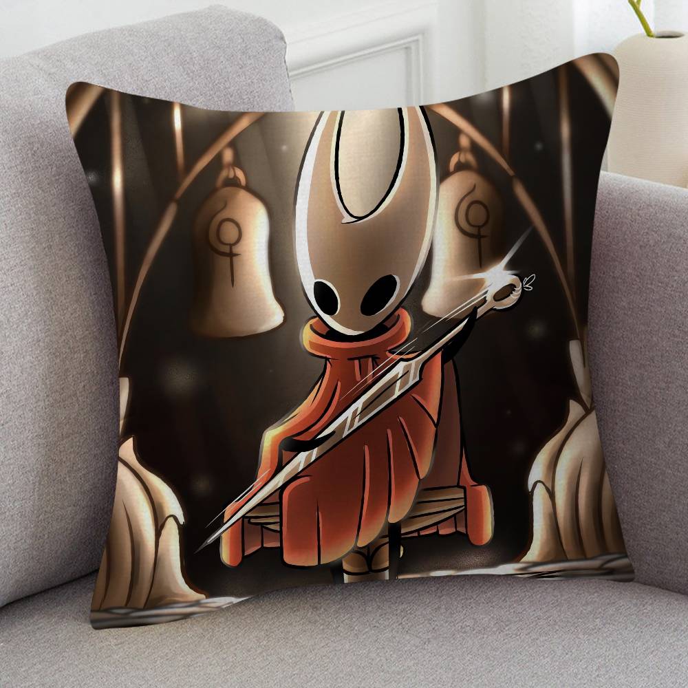 Game Hollow Knight Silksong Cute Cartoon L Game Cushion Cover Pillowcase Upholstery Sofa Throw Pillow Home Decor Pillowcas