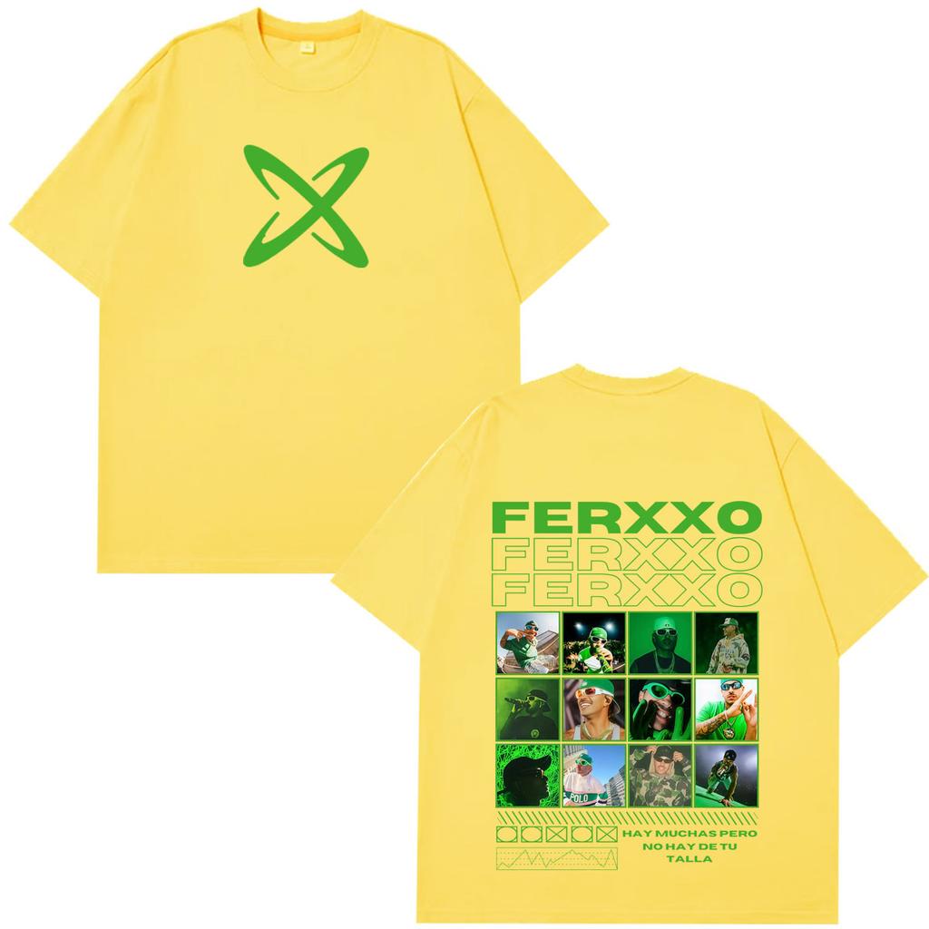 Rapper Feid Ferxxo Falxxo Tour 2026 Print Tshirt Unisex Unisex Fashion Hiphop Tshirt Shortsleeved Casual Cotton Vintage Tshirts