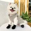 4 Stück Winter Dick Warm Hundeschuhe Weich Plüsch Rutschfest Wasserdicht Schneestiefel Welpe Outdoor Spaziergang Haustierzubehör Hundesocken Stiefelette