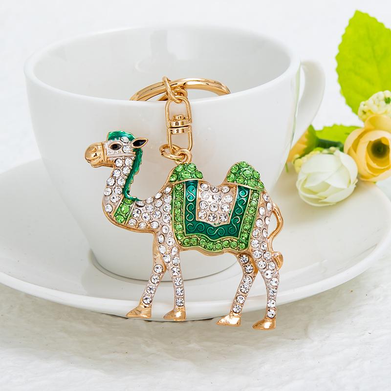 2024 Classic Camel Key Chain Rhinestone Women's Bag Pendant Arab Dubai Souvenir