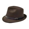 Trilby-Hüte für Herren einfarbiger Fedora-Hut Locken Gentleman Mode Unisex Kurzer Schirm Herbst 2023 Winter Panama klassischer Hut Großhandel