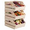Tannenholz Obstkorb Ständer mit 3 herausnehmbaren Etagen, für Obst und Gemüse, 27x37,5x60cm, Natur