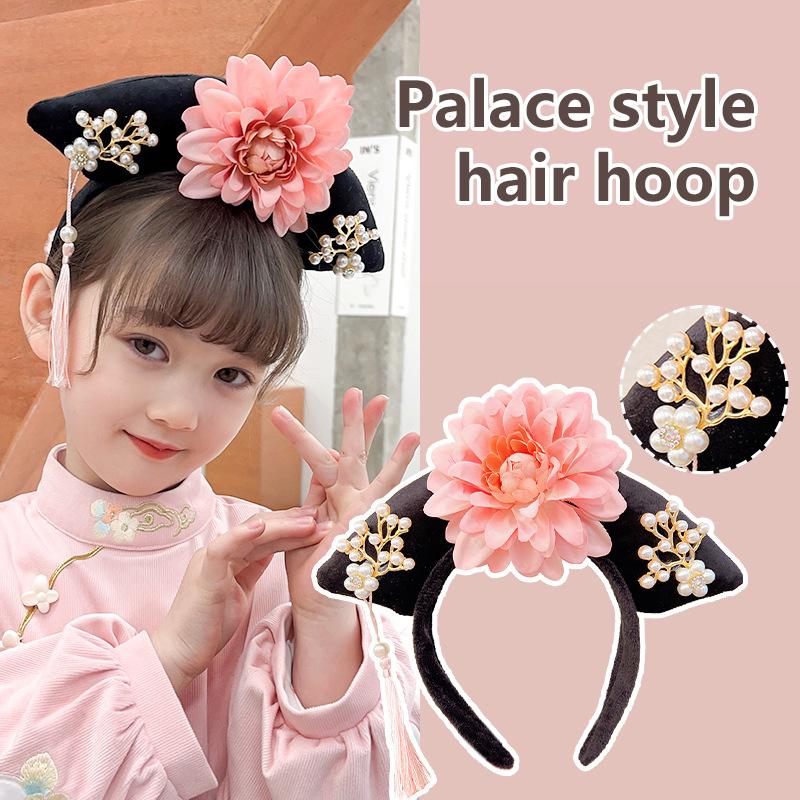 Čínské Tradiční Hanfu Cheongsam Čelenka Doplňky Starověká Princezna Gege Královský Dvůr Pokrývka Hlavy Fotografování Pokrývka Hlavy