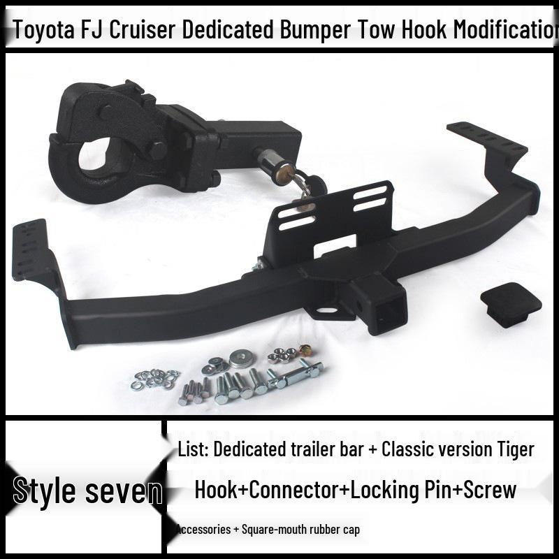 Toyota FJ Cruiser Prado Modified Trailer Tow Hook Tiger Head Bracket