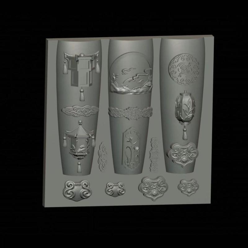 Vintage Porcelain Vase 3D Silicone Nail Mold For Nail Charms Diy Nail Art Decorations Soft Stamping Mold Manicure Design Tools