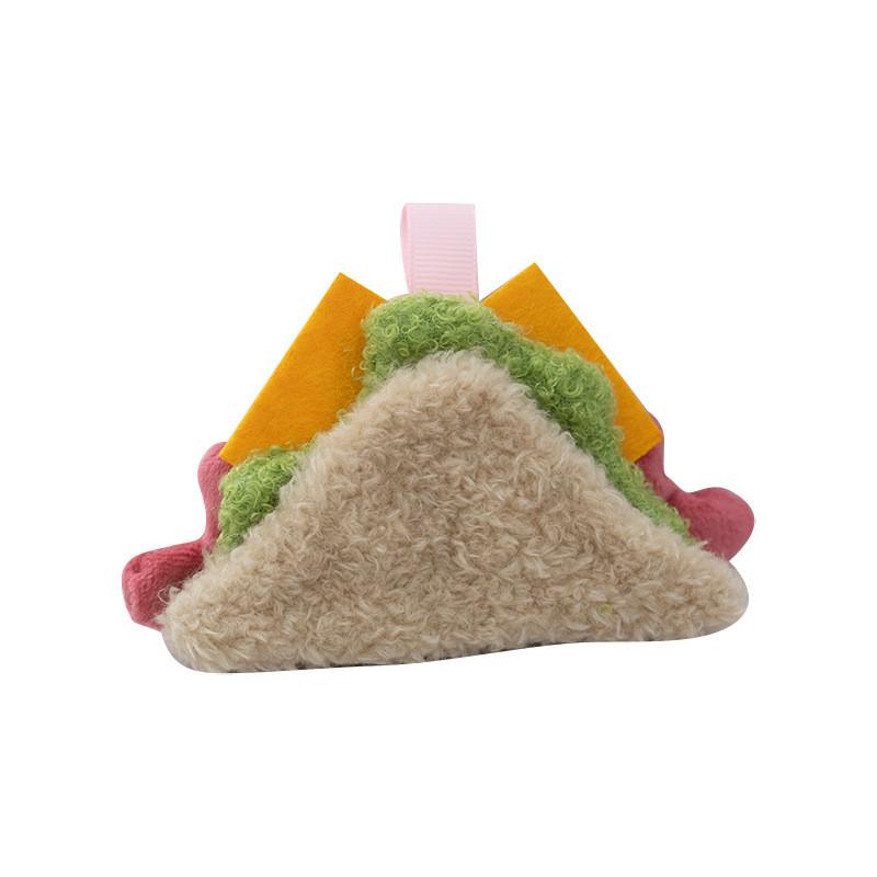 Hamburger Fries Cute Plush Toy Keychain With Pp Cotton Filling Teens For