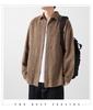 Men's Hong Kong Style Woolen Lapel Shirt Jacket - Spring/Autumn Casual