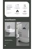 Compact Wall-Mounted Ceramic Washbasin, White, for Bathroom/Balcony