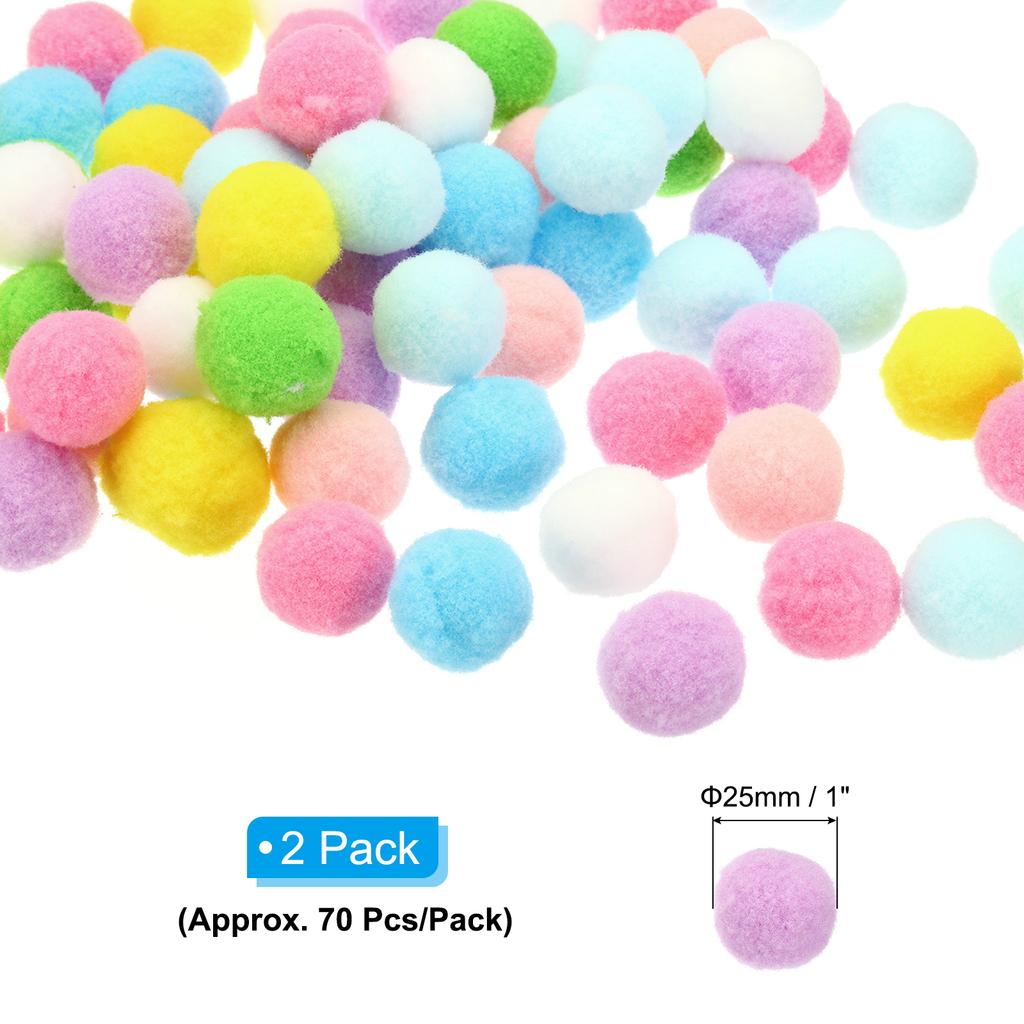 Pom Poms for Crafts Fuzzy Pastel Pom Pom Balls for Art Supplies DIY Creative Craft Material Handicraft Decorations, Colorful