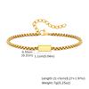 Initials Box Chain Bracelets for Men Boys,Alphabet A-Z 26 Letter Stainless Steel Chain Wristband,New Trend Jewelry Gifts